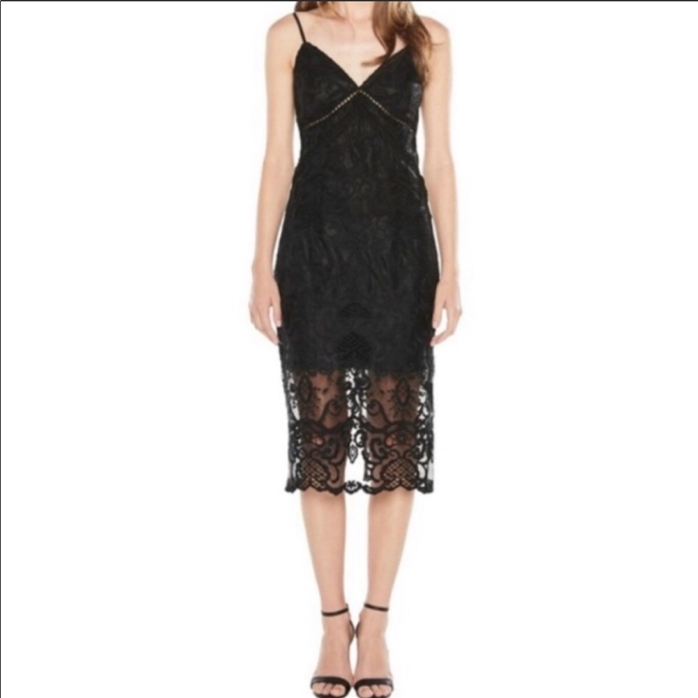 Bardot Lace Midi Dress